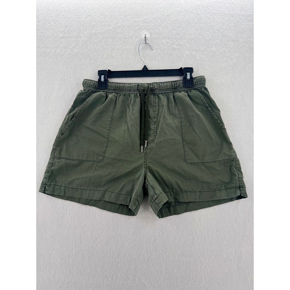 Truth + Theory - Cotton Drawstring Shorts Spanish Olive - L - Womens